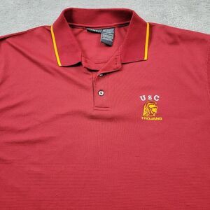 Vintage USC Trojans Polo Shirt‎ Adult XL Red NCAA College Active Football